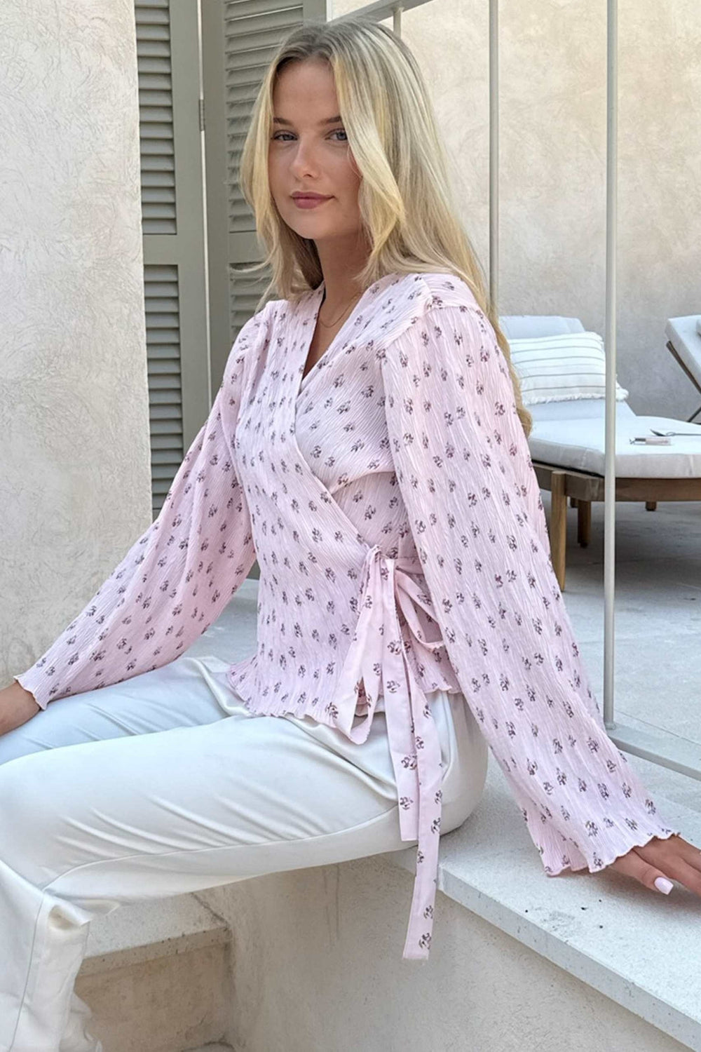 BYIC - Ofeliaic Wrap Shirt A23939 - Pink