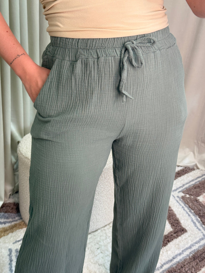A-bee - Sonja Pants - Kaki