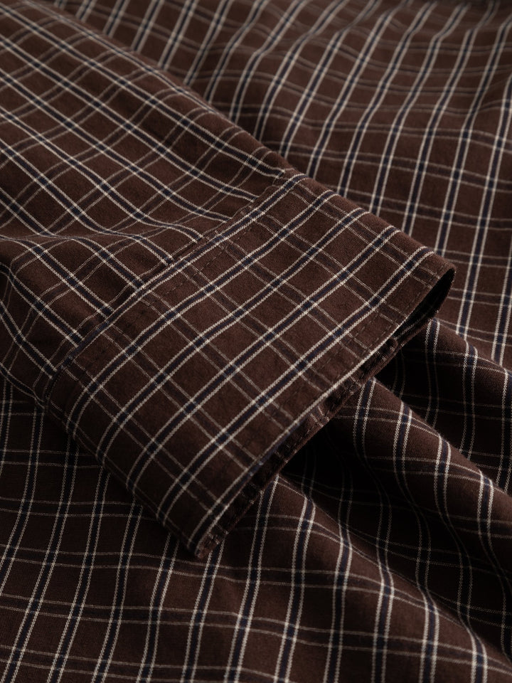 Noella - Kesha Ls Blouse 14520001 - 1408 - Cari Brown Check