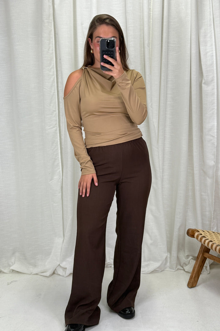 A-bee - Melinda Blouse - Camel