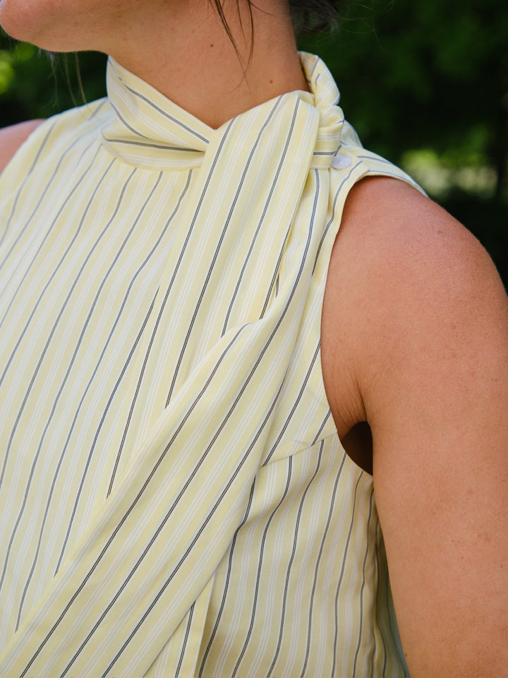 Voorbestelling - Neo Noir - Veda Stripe Top 165002 - 191 - Light Yellow