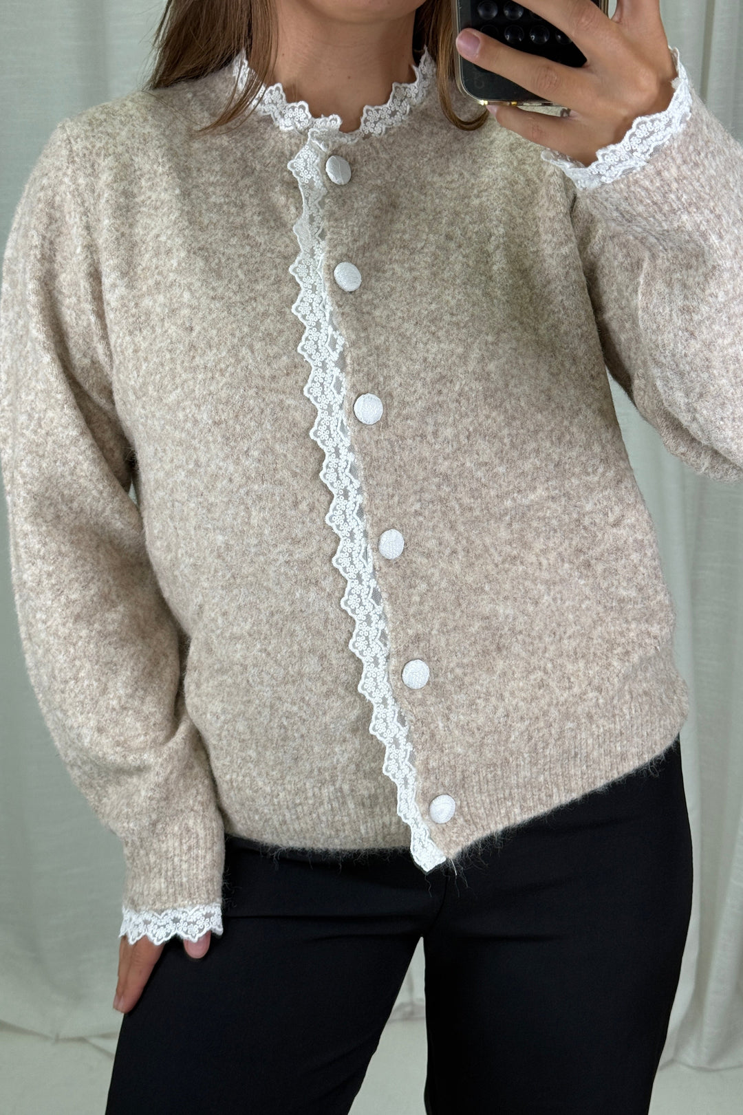 A-bee - Nicolina Knit sweater - Taupe