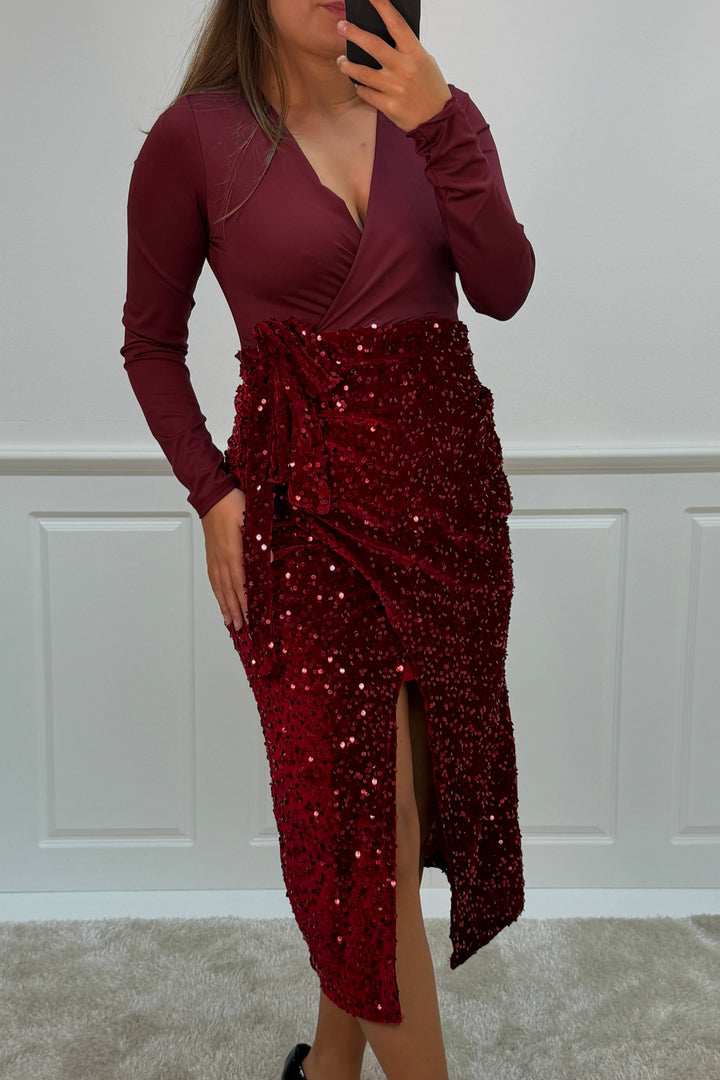 A-bee - Viviana dress - Dark Red