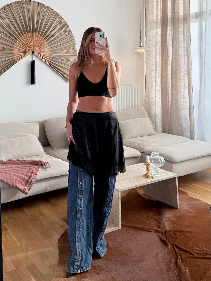 Dear Molly - Lace Wrap Skirt - Black