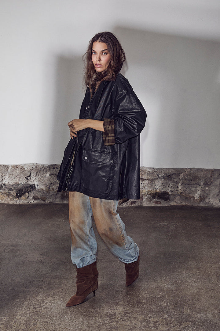 Haute L'Amitié - Barrel Vintage Wash Flip Jeans HL10717 - Bleach Dirt Denim