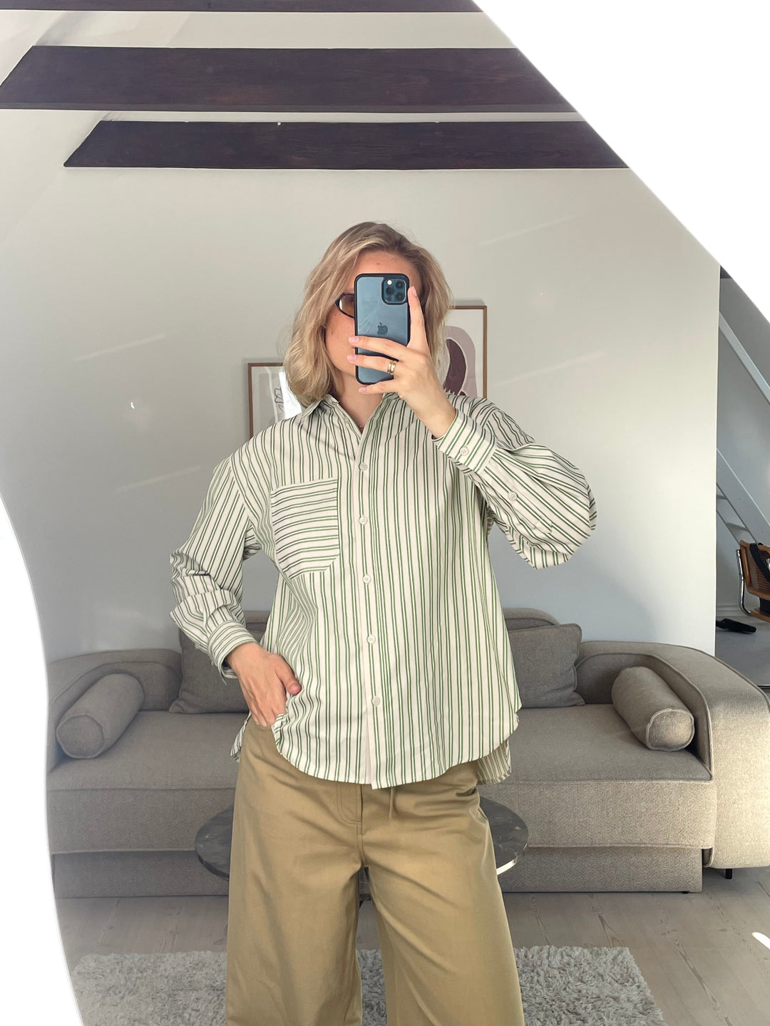 Modström - Millemd Shirt 58598 - 11517 - Medium Green Stripe