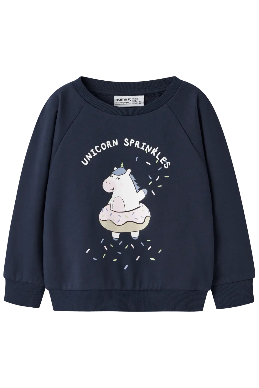 Name It - Nmfvenus Ls Nreg Sweat - 4971009 Navy Blazer Unicorn Sprinkles