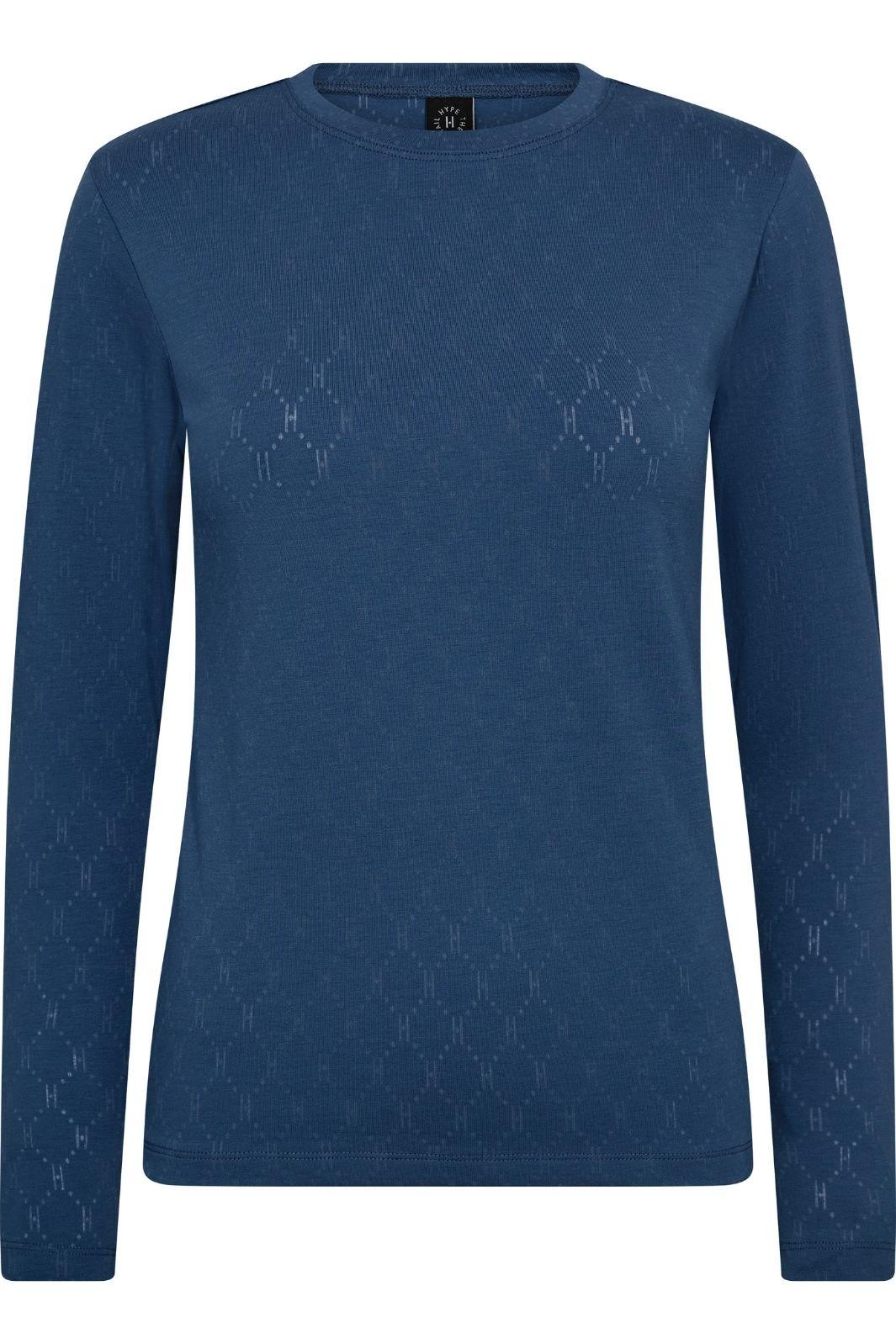 Hype The Detail - Tee L/S, Cotton 600-14 - 48 - Blå