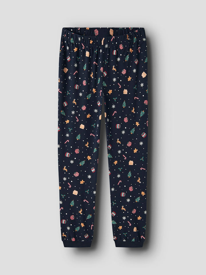 Name It - Nanvismas Ls Nightset - 4879867 Navy Blazer Xmas Aop Navy