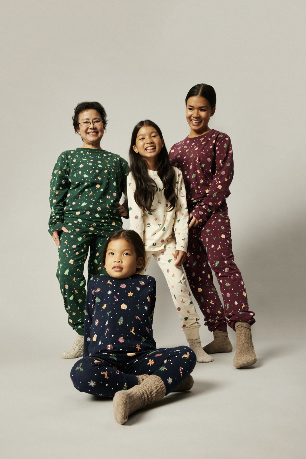 Name It - Nknvismas Ls Nightset - 4918937 Burgundy Xmas Aop