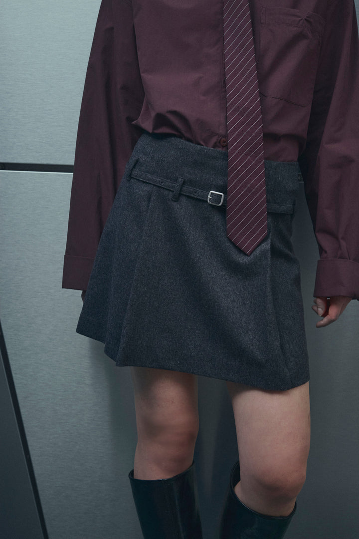 Noella - N-Madena Skirt 16390002 - 019 - Dark Grey Melange