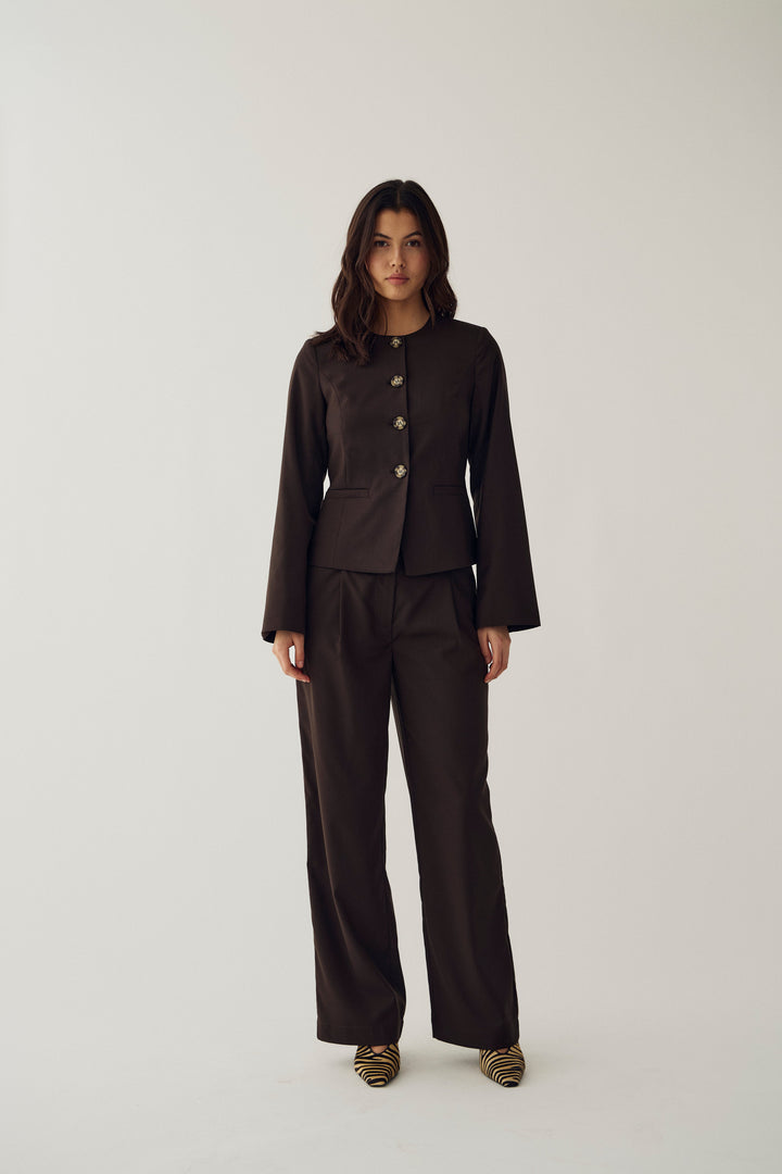 Noella - N-Kasaundra Ls Blazer 12700035 - 674 - Chocolate