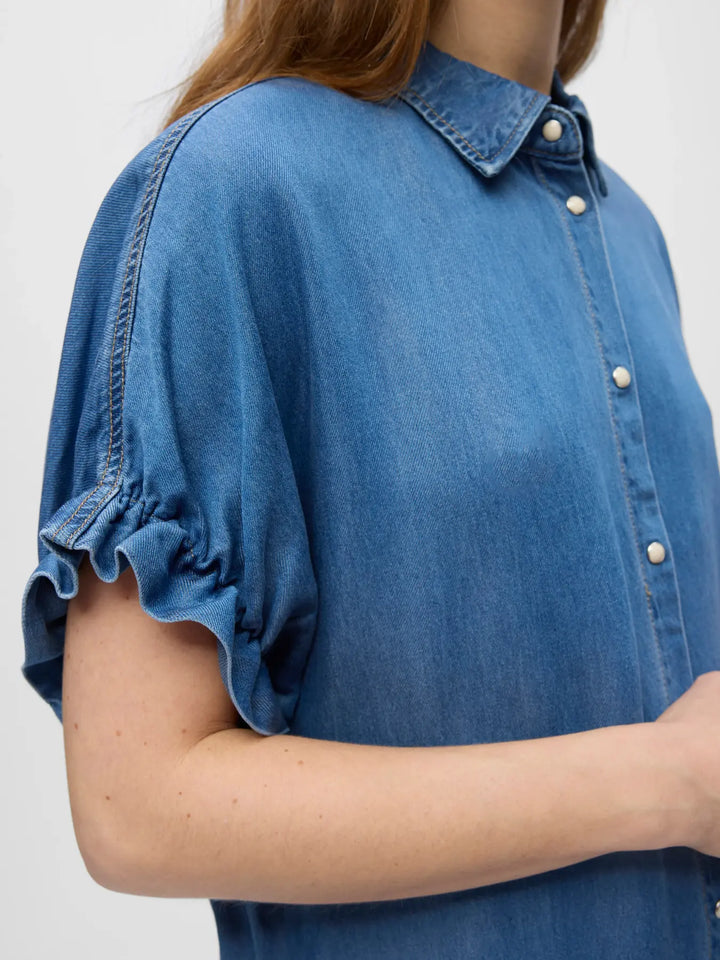 Object - Objframe Tiana 2/4 Lo Denim Dress - 4996090 Medium Blue Denim