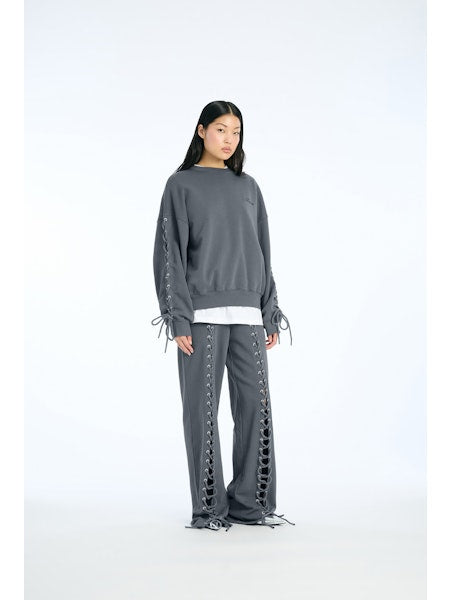 Rotate - Lacing Sweatpants 1143891205 - 1205 Gray Pinstripe