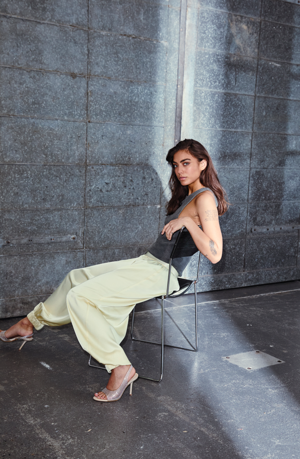 Haute L'Amitié - Evita Crop Harem Pant HL10591 - Pale Yellow