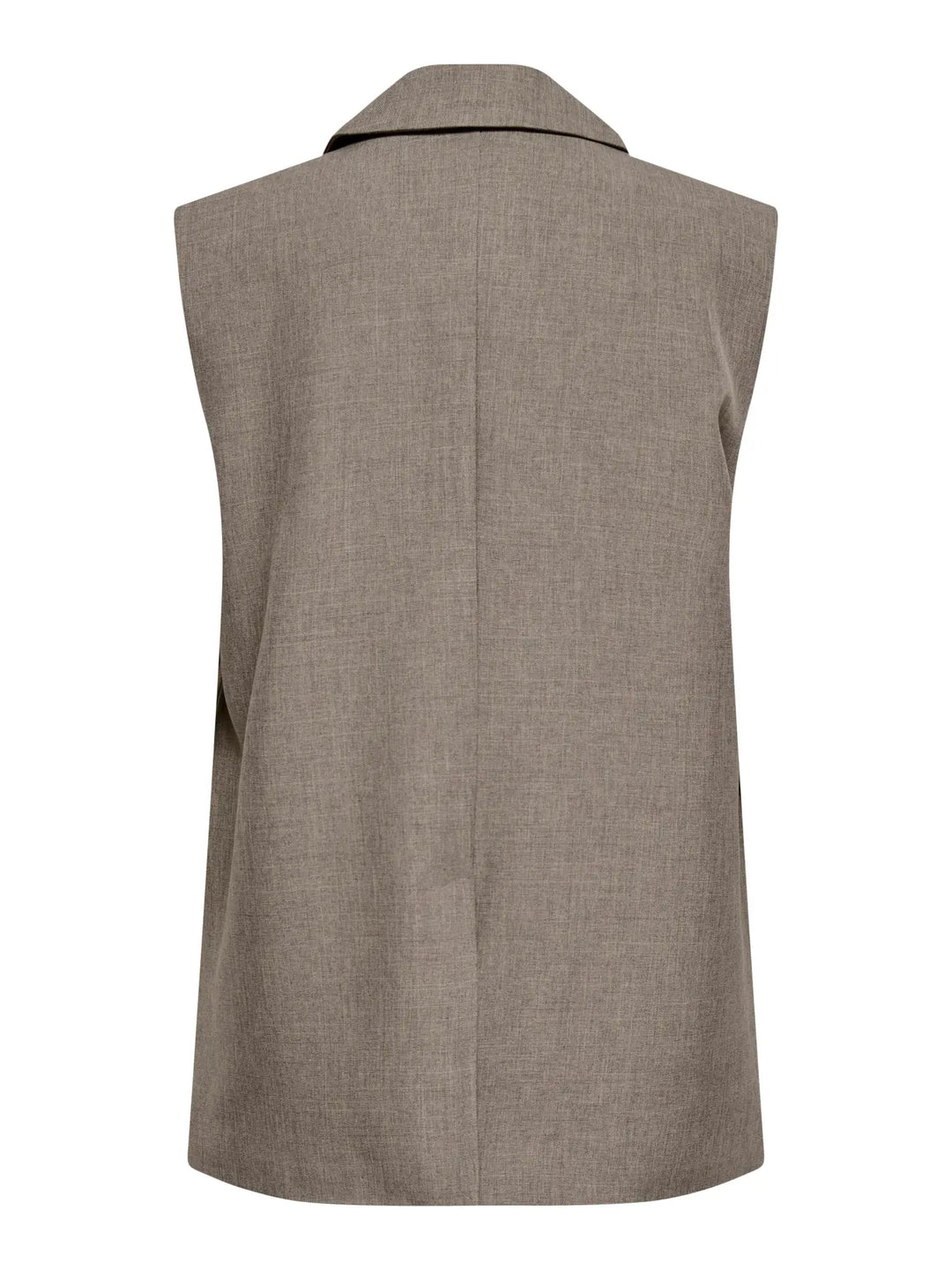 Only - Onllinda S/L Mel Oversize Waistcoat Tlr - 5090457 Major Brown Melange