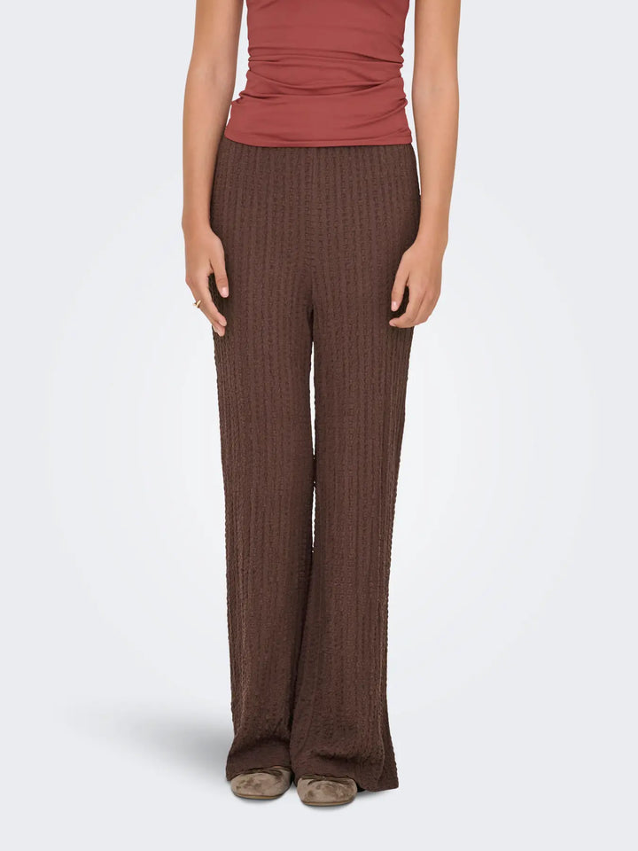 Only - Onlella Wide Pant - 4952854 Chocolate Martini