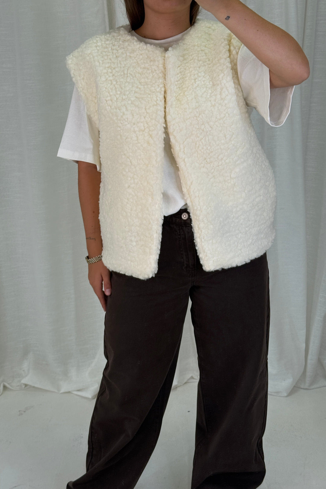 A-bee - Alicia Vest - White Veste 