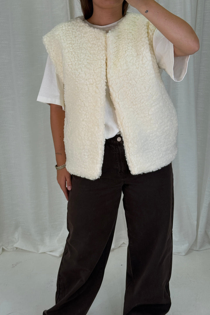 A-bee - Alicia Vest - White Veste 