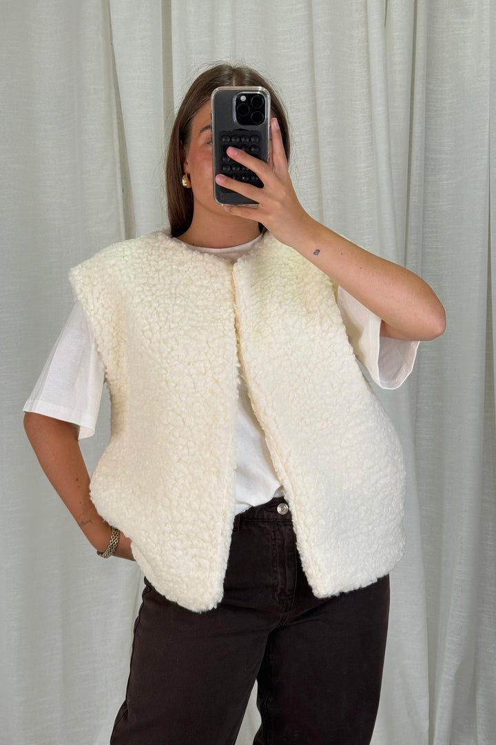 A-bee - Alicia Vest - White Veste 