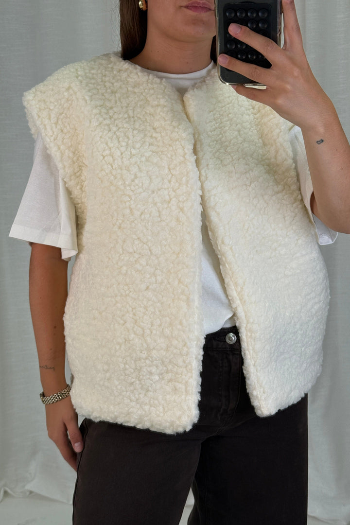 A-bee - Alicia Vest - White Veste 