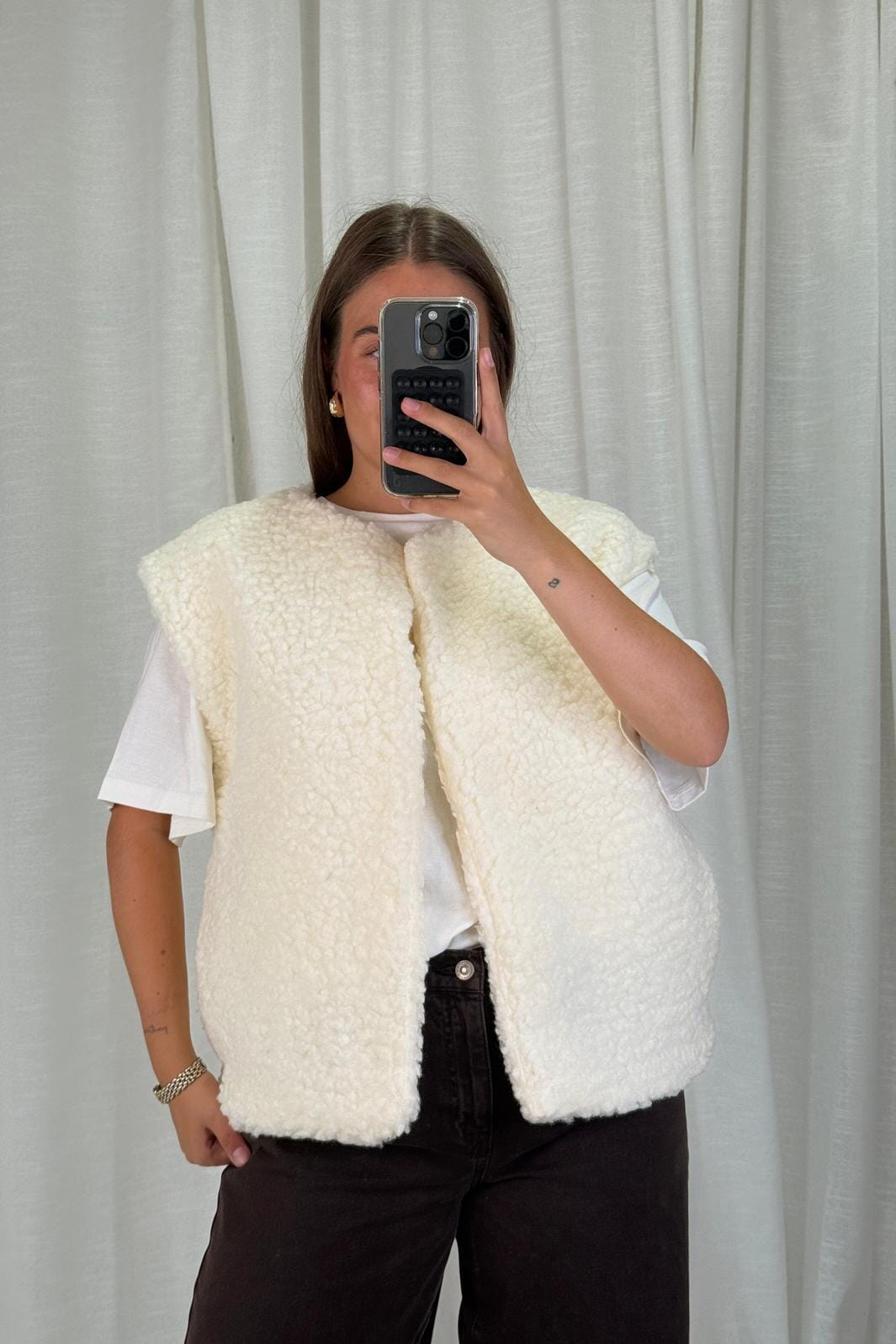 A-bee - Alicia Vest - White Veste 