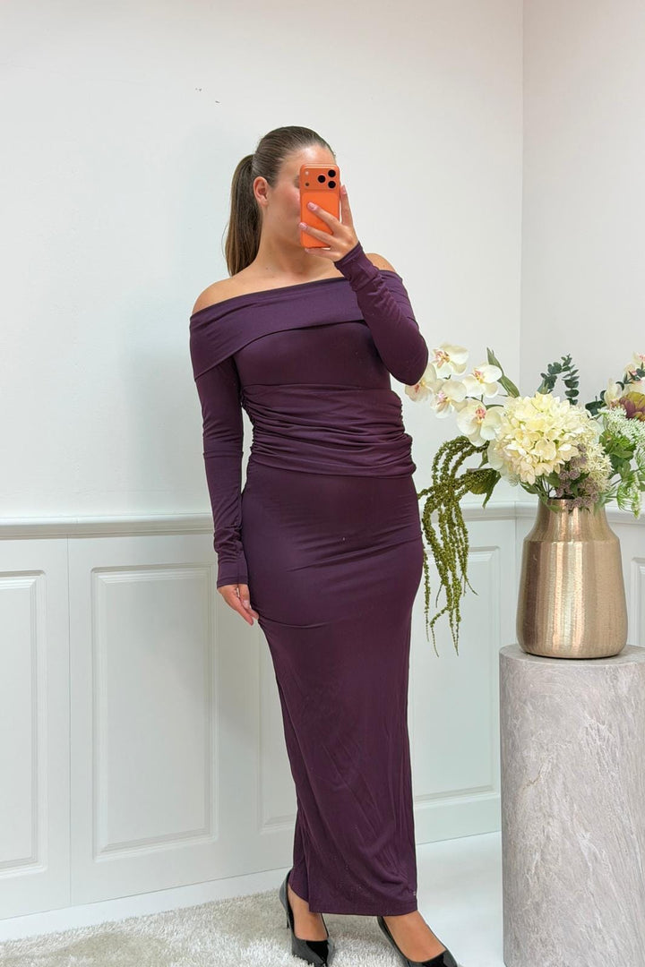 A-bee - Annelise Dress - Plum Kjoler 
