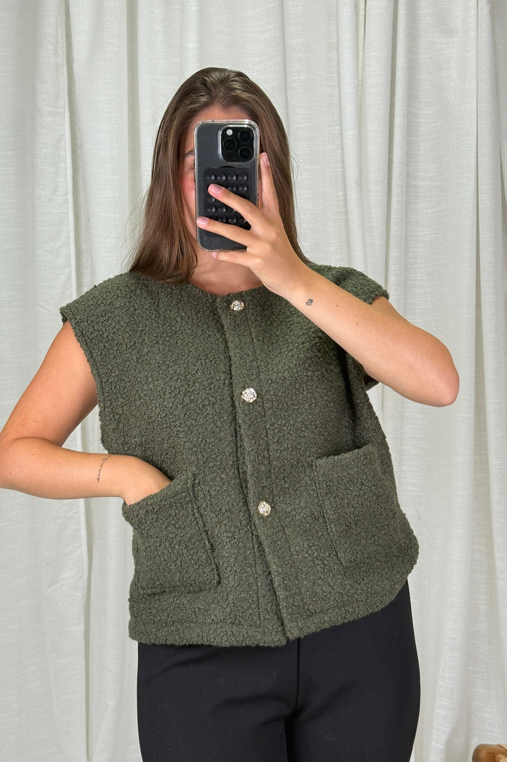 A-bee - Aurora Vest - Khaki Veste 