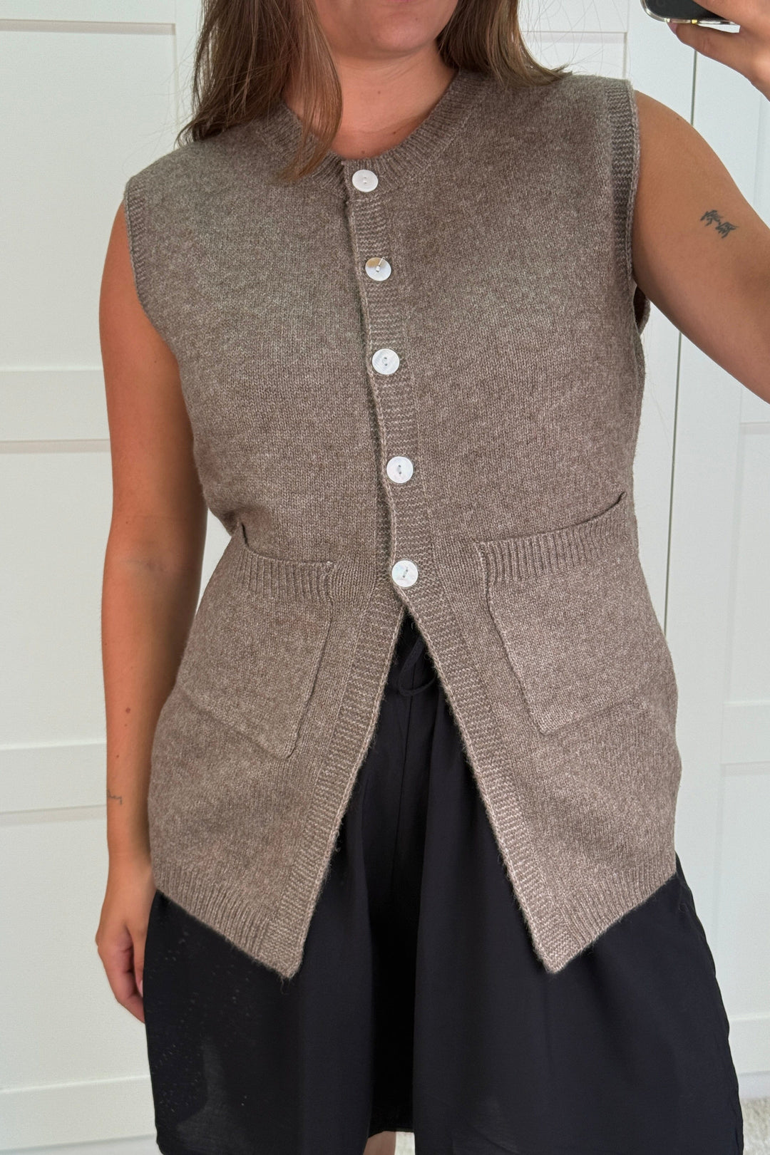 A-bee - Esme Vest - Taupe Veste 