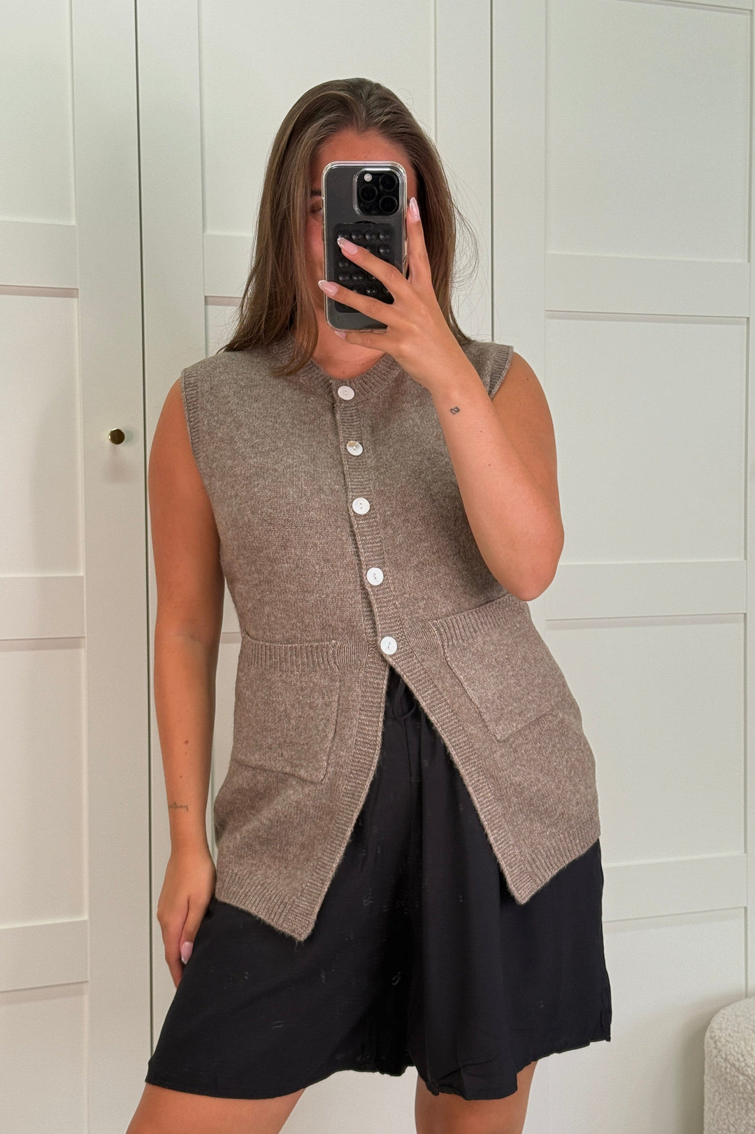 A-bee - Esme Vest - Taupe Veste 