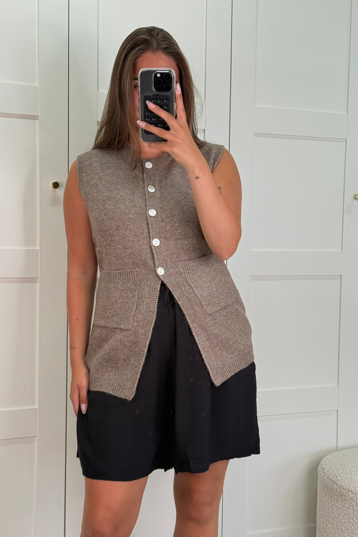 A-bee - Esme Vest - Taupe Veste 