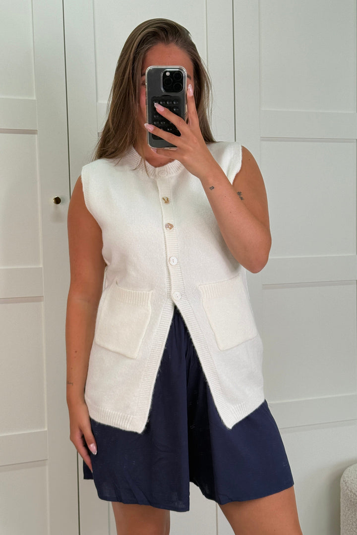 A-bee - Esme Vest - White Veste 