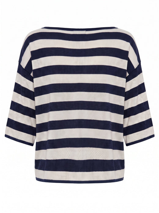A-Bee - Ivy 70125 - Navy / Off-White Stripe T-shirts 