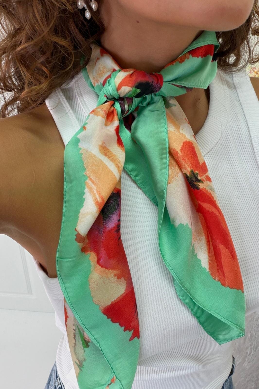 A-bee - Juliska Scarf - Green Tørklæder 