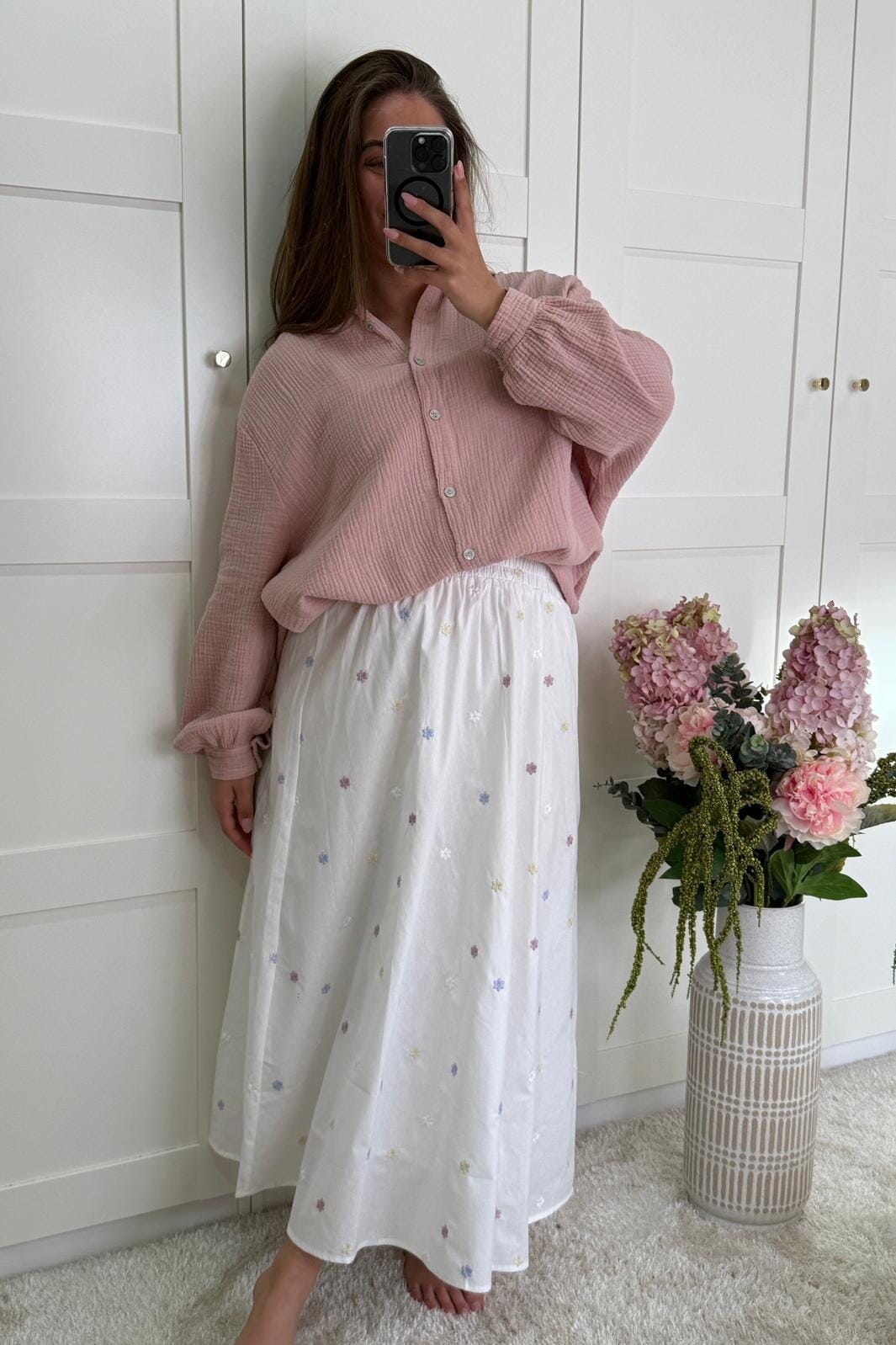 A-bee - Livia Nederdel - White Nederdele 