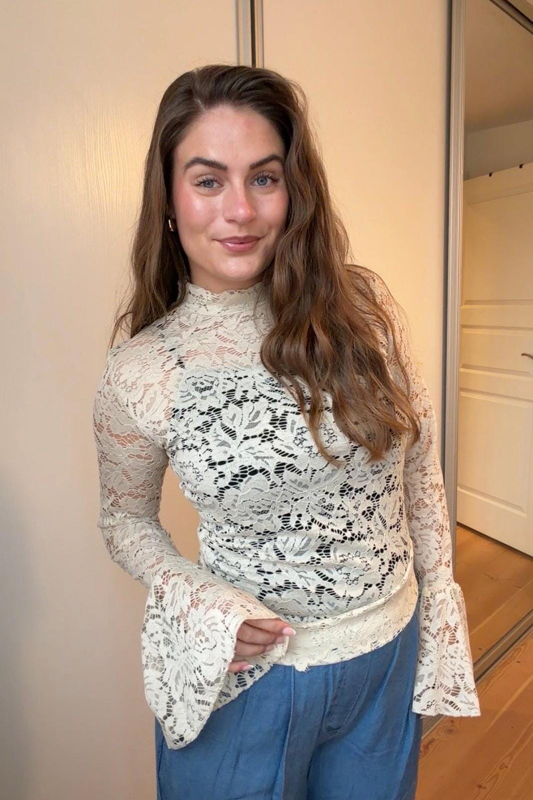 A-bee - Magalieblouse - Beige Bluser 