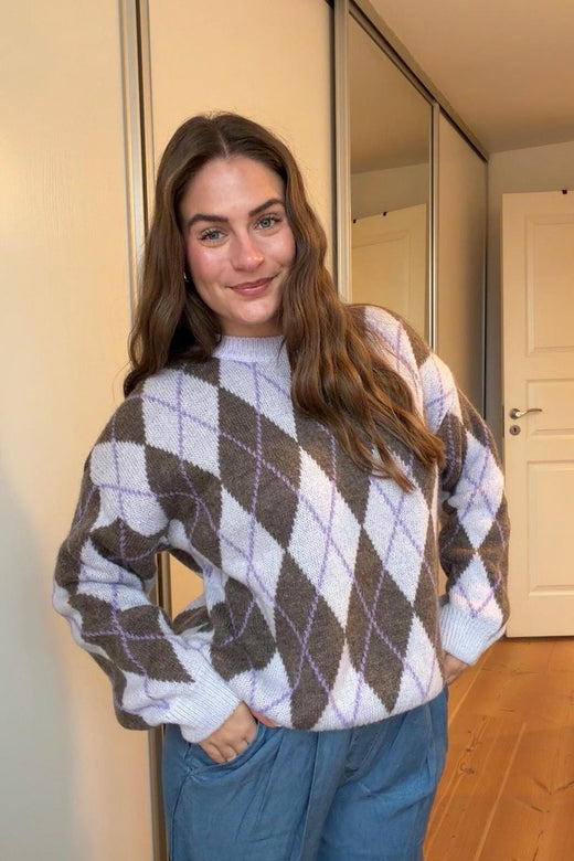 A-bee - Maika Knit - Lilac Strikbluser 