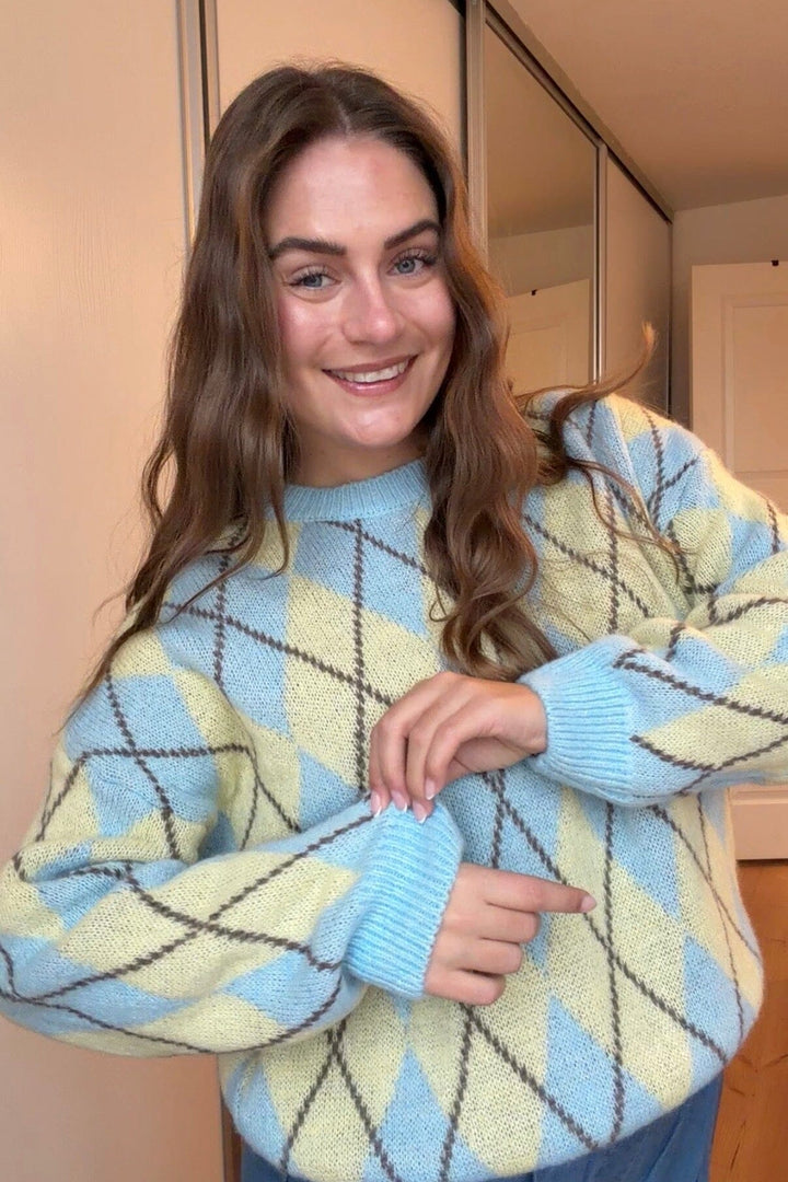 A-bee - Maika Knit - Yellow Strikbluser 