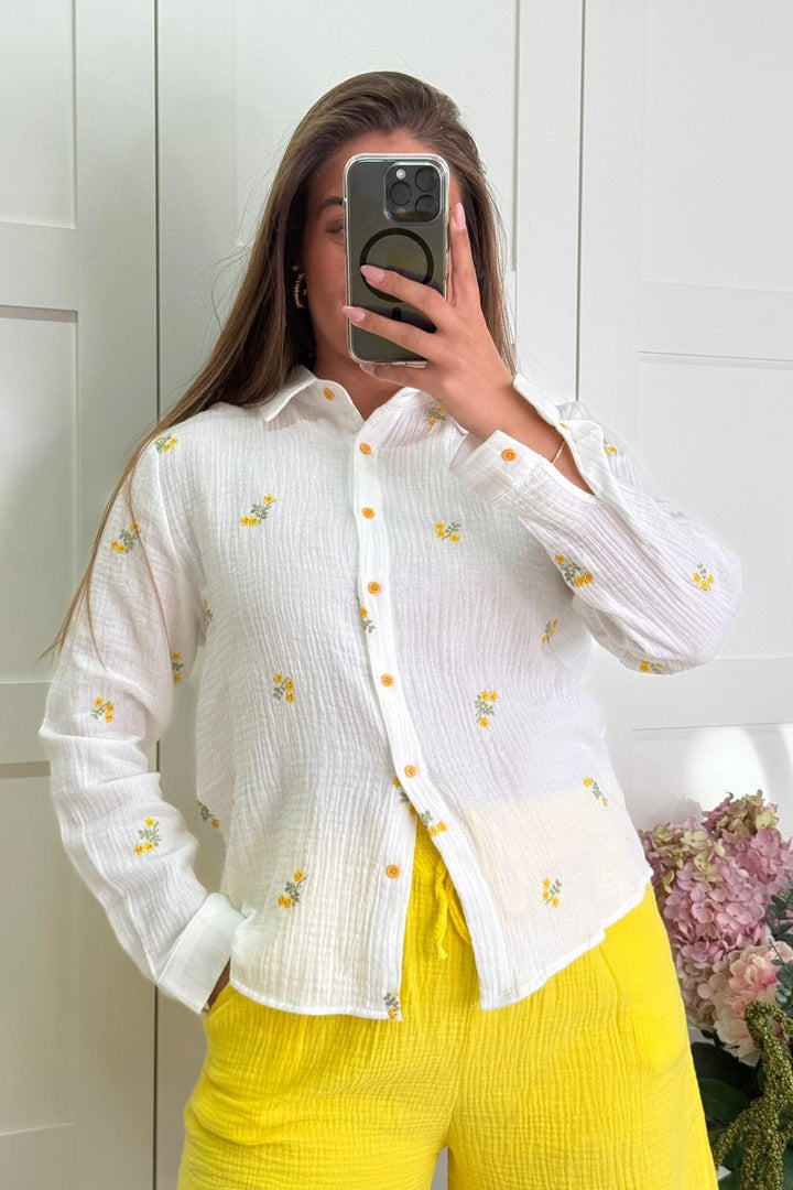 A-bee - Martha Skjorte - White Skjorter 