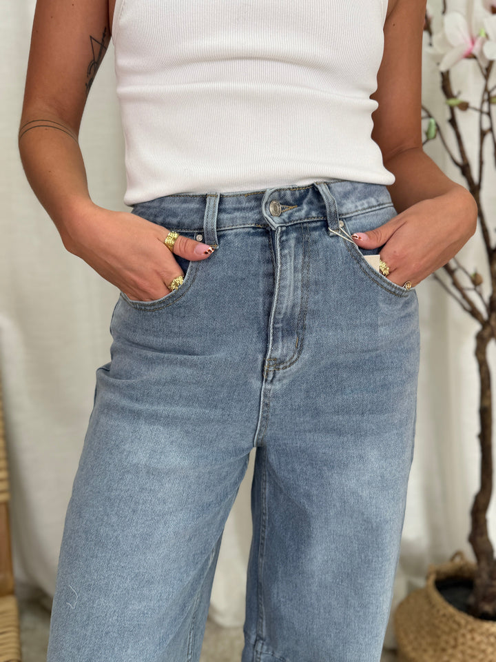 A-bee - Mathea G2333 - Medium Blue Denim Jeans 