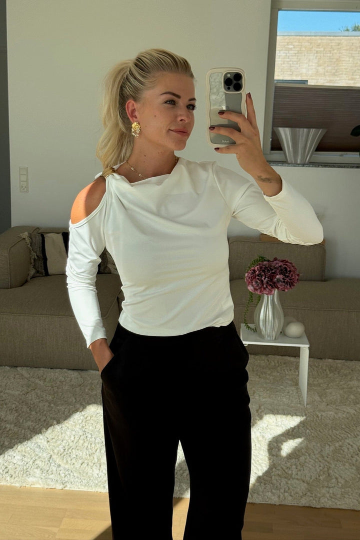 A-bee - Melinda Blouse - White Bluser 