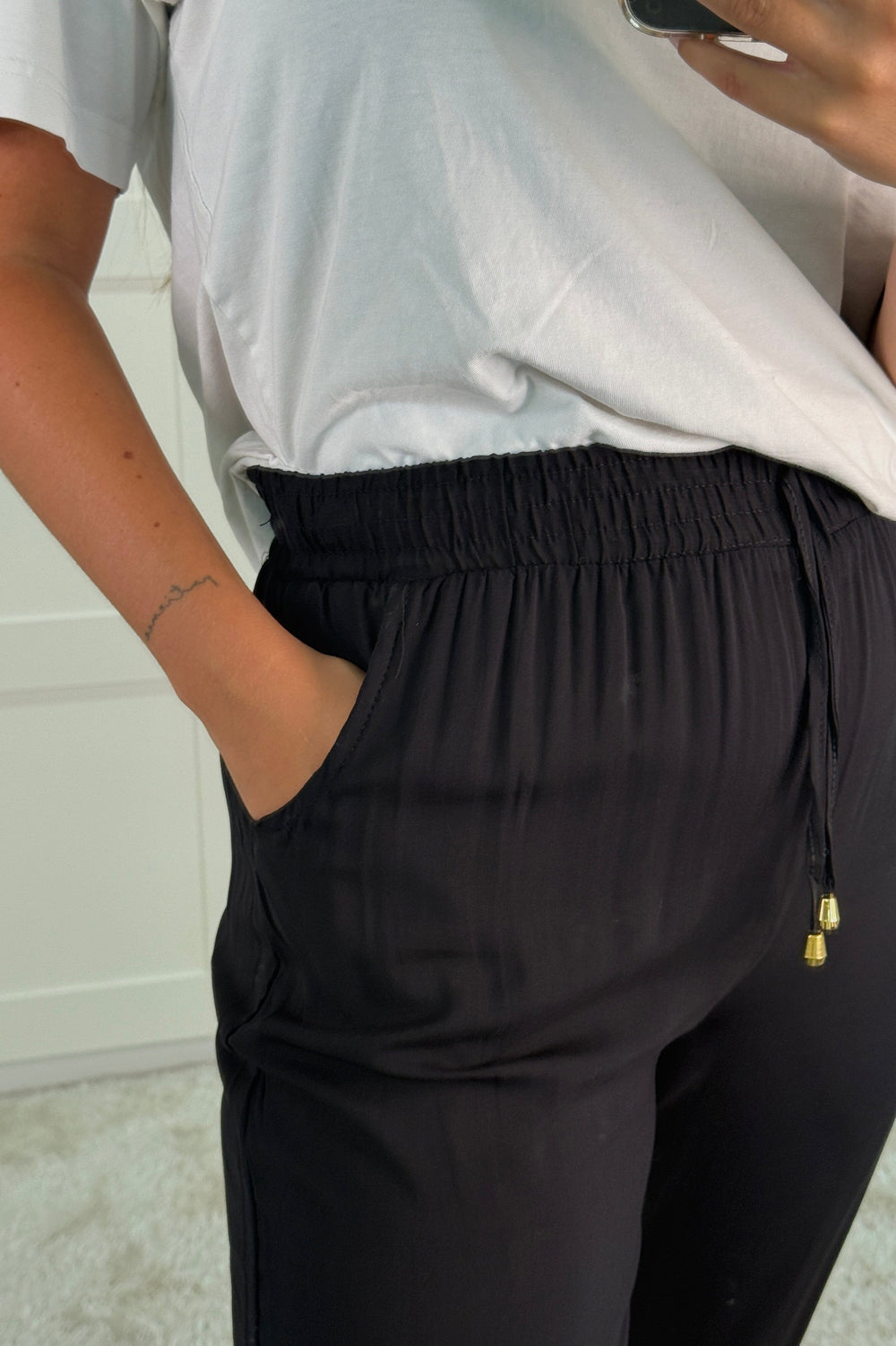 A-bee - Mina Pants - Black Bukser 