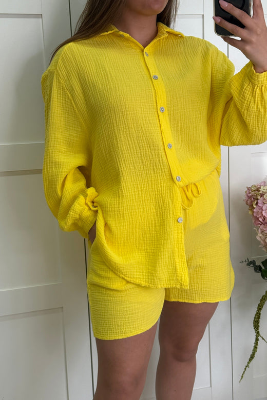 A-bee - Nelly Skjorte - Yellow Skjorter 