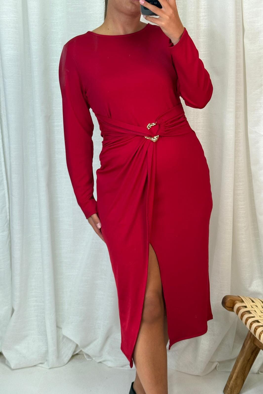 A-bee - Odette Dress - Burgundy Kjoler 