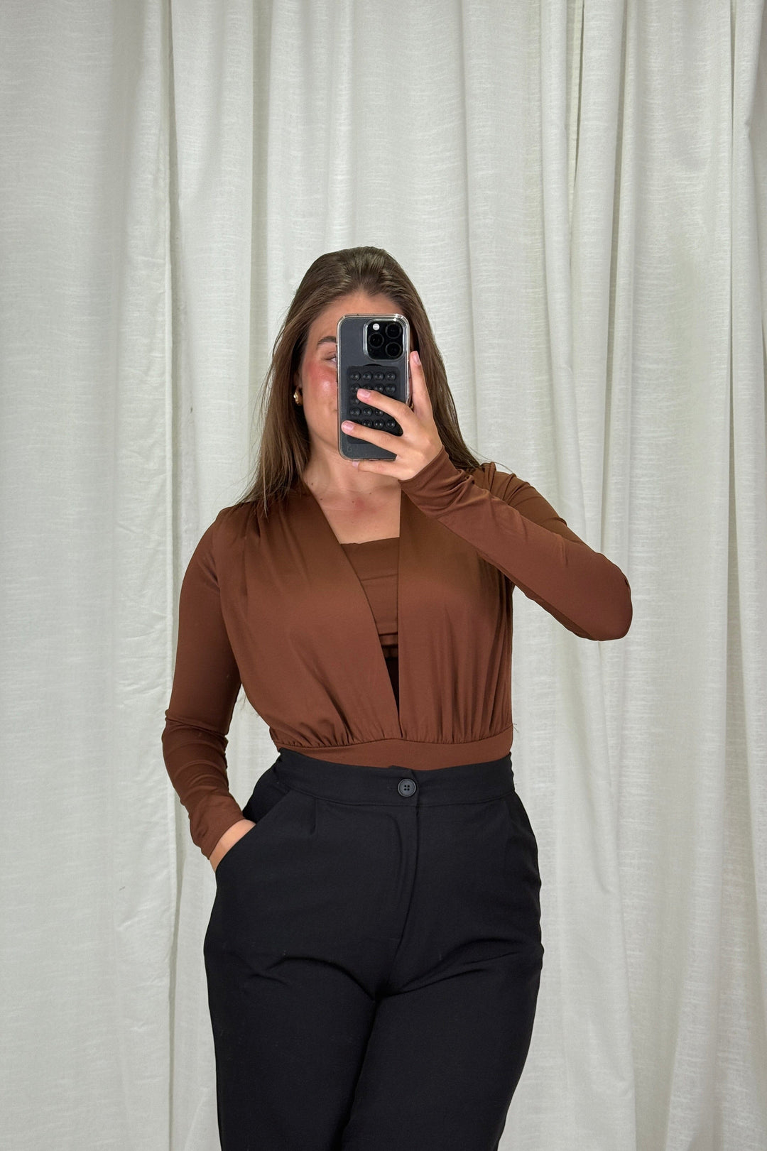 A-bee - Rakel Bodystocking - Brown Bodystockings 