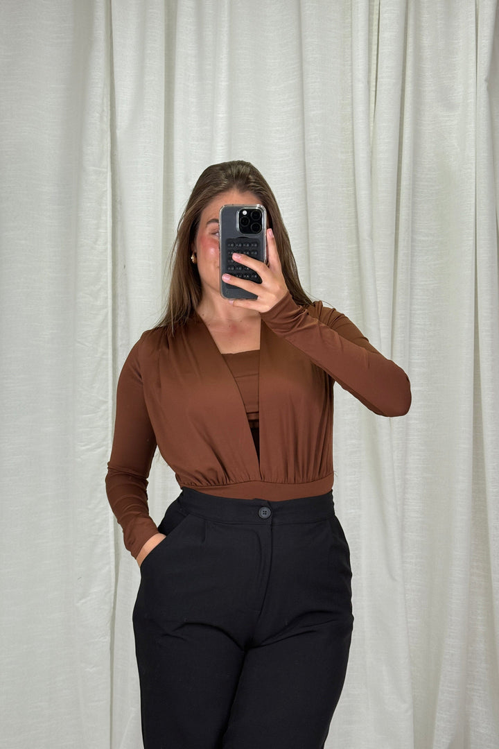 A-bee - Rakel Bodystocking - Brown Bodystockings 