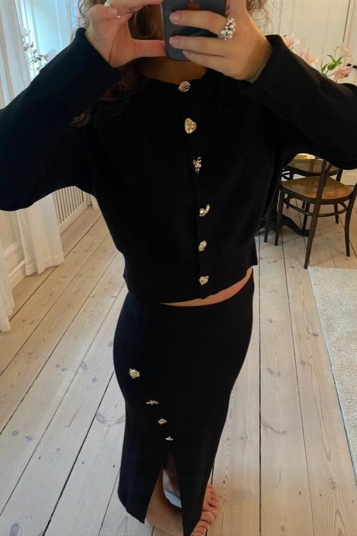 A-bee - Summer Cardigan - Black Cardigans 