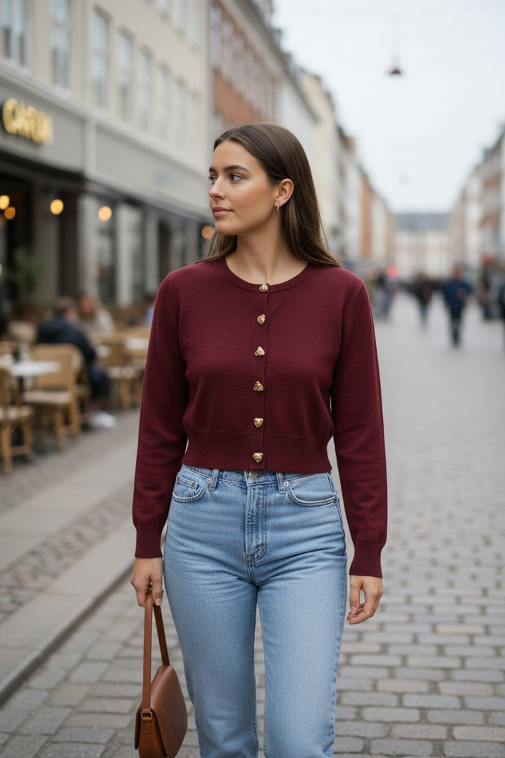 A-bee - Summer Cardigan - Burgundy