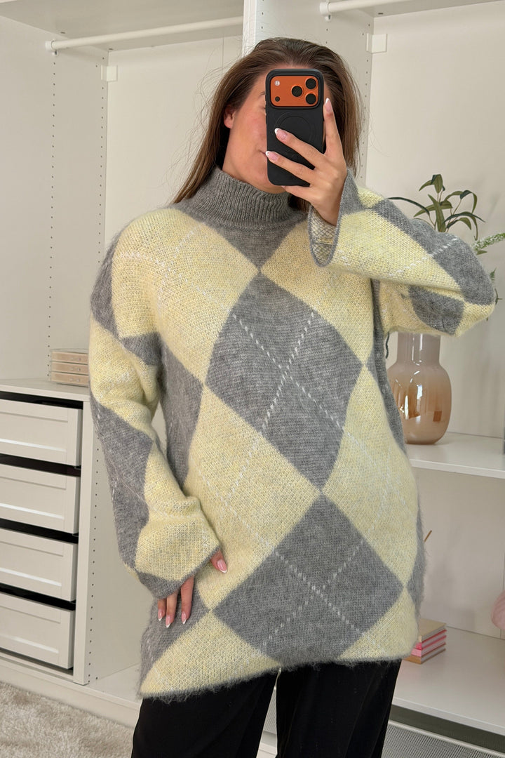 A-bee - Yamina Knit - Light Yellow Strikbluser 