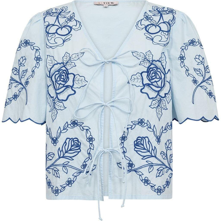 A-View - Amanda Blouse AV8095 - 281 - Blue Bluser 